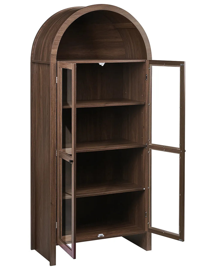 Glass Display Cabinet 79 cm Dark Brown Malina