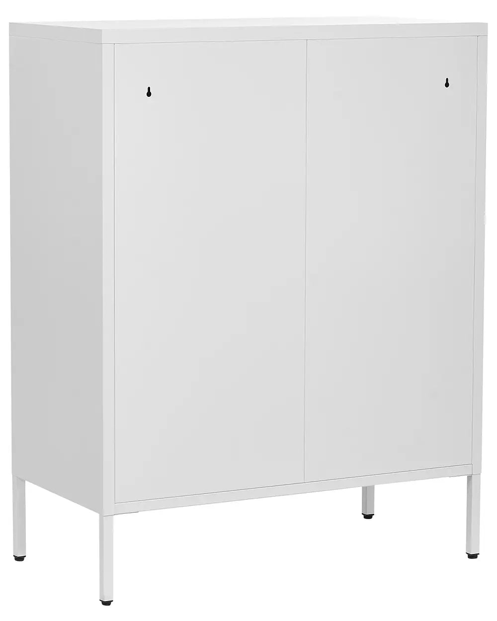 Glass Display Sideboard 80 cm Metal White Choinski