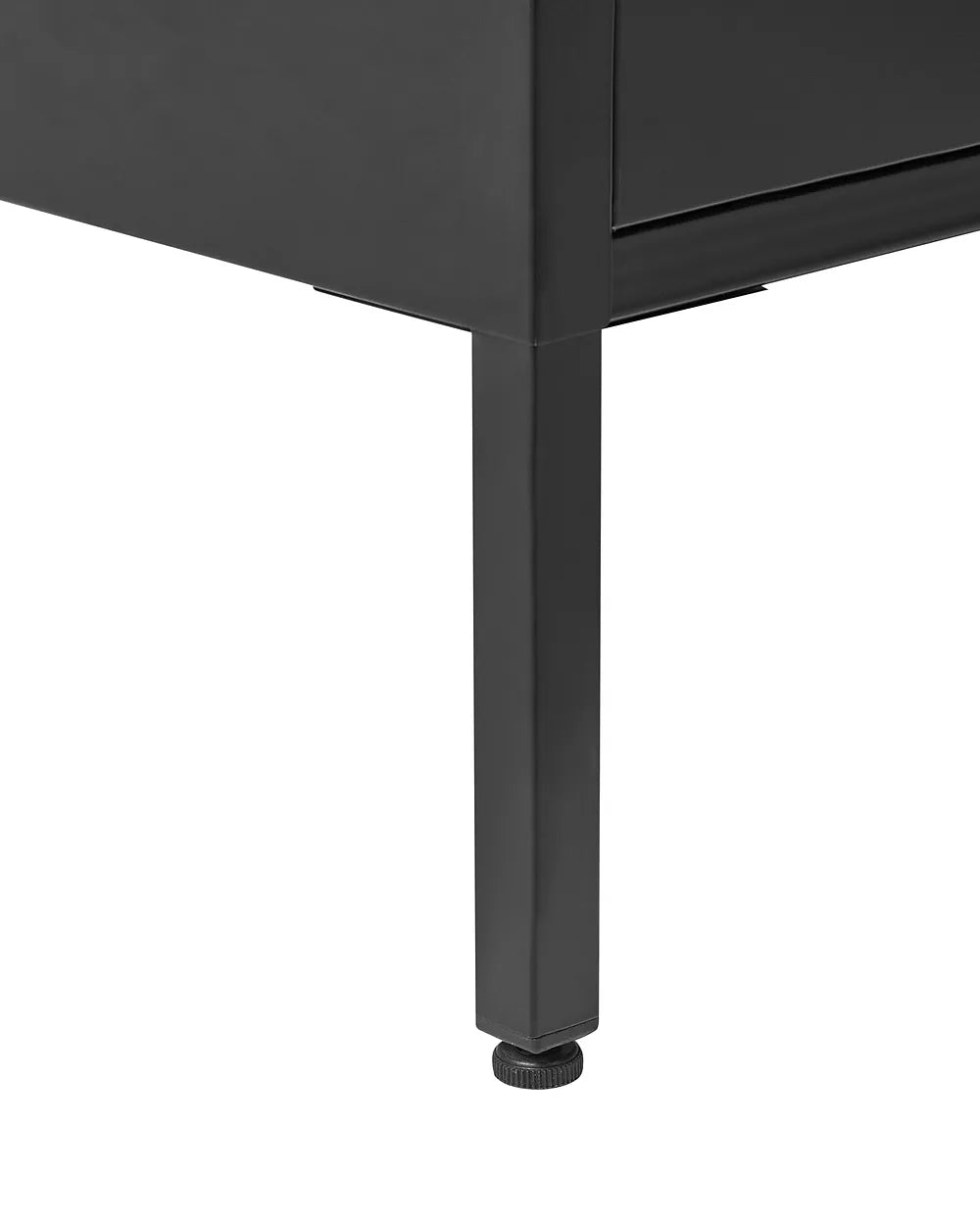 Glass Display Sideboard 80 cm Metal Black Choinski