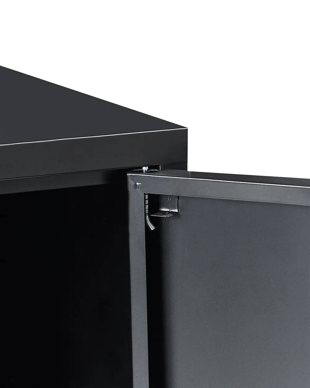 Glass Display Sideboard 80 cm Metal Black Choinski