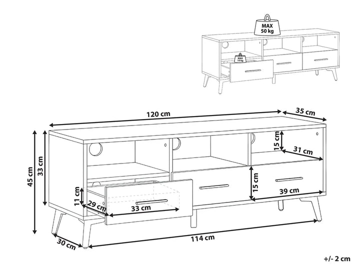 TV Stand Light Brown Aadam