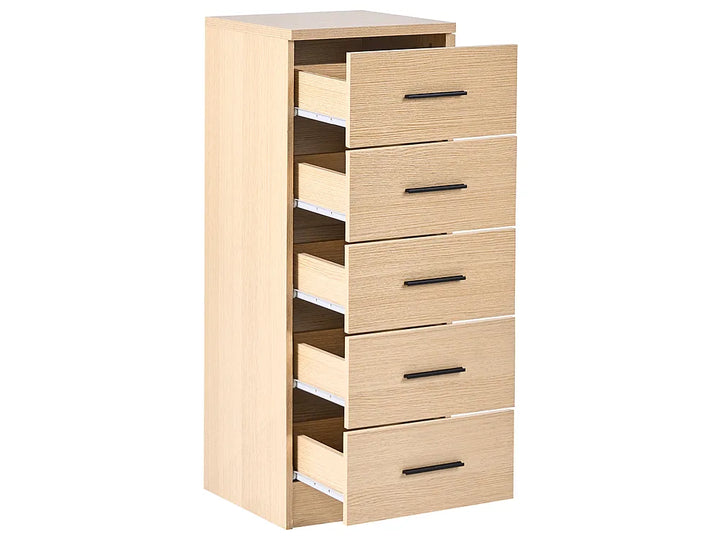 5 Drawer Chest Light Brown Aadam