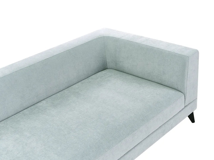 Sofa 4 Seater Faux Linen Light Blue Azori