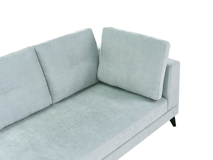 Sofa 4 Seater Faux Linen Light Blue Azori