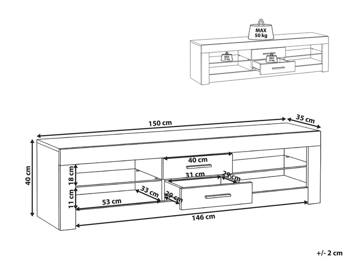 TV Stand Black Ostane