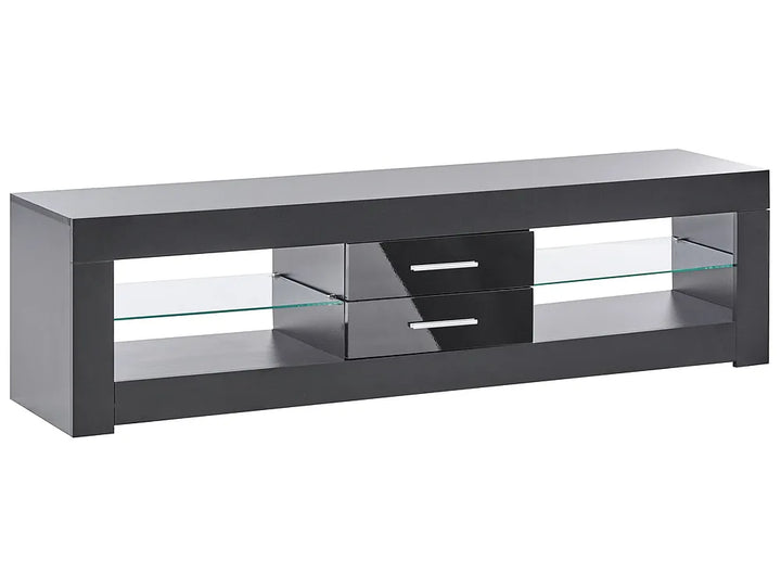 Black TV stand with storage