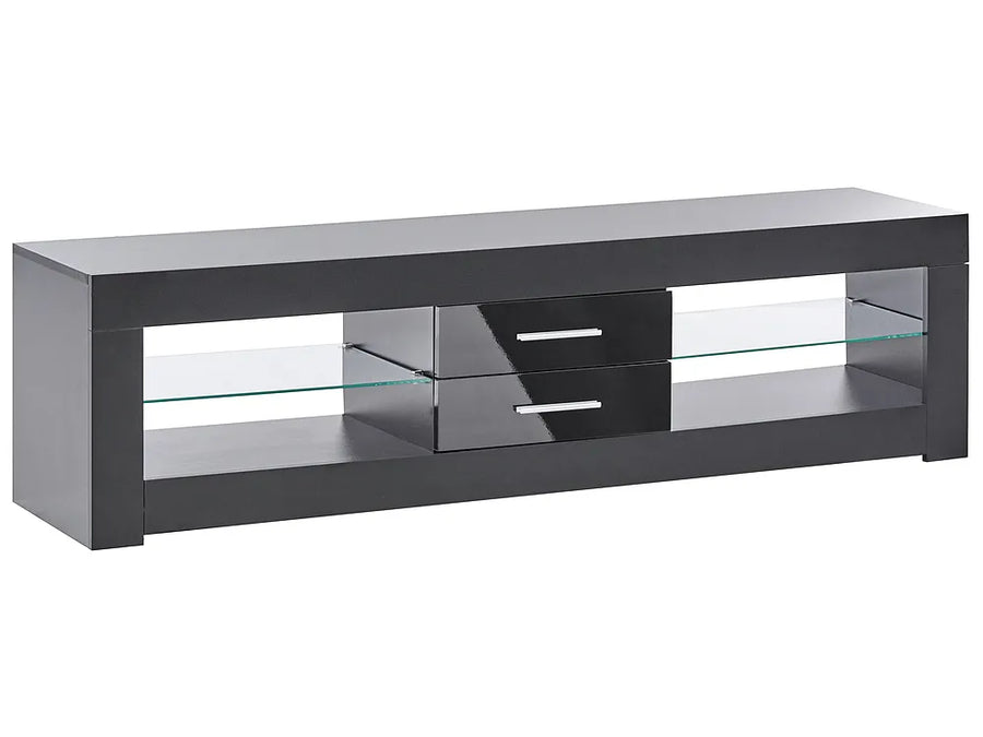 Black TV stand with storage