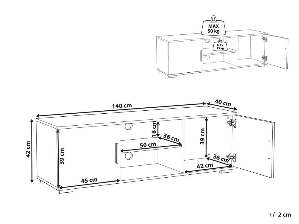 TV Stand White Dormon
