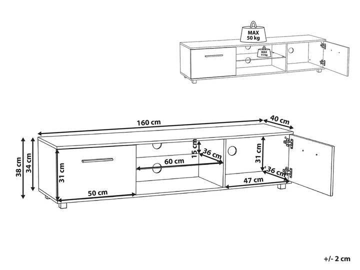 TV Stand with LED White Corretta
