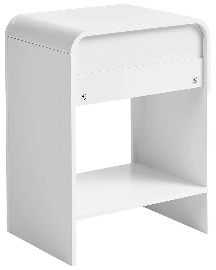 1 Drawer Bedside Table White Sayveon