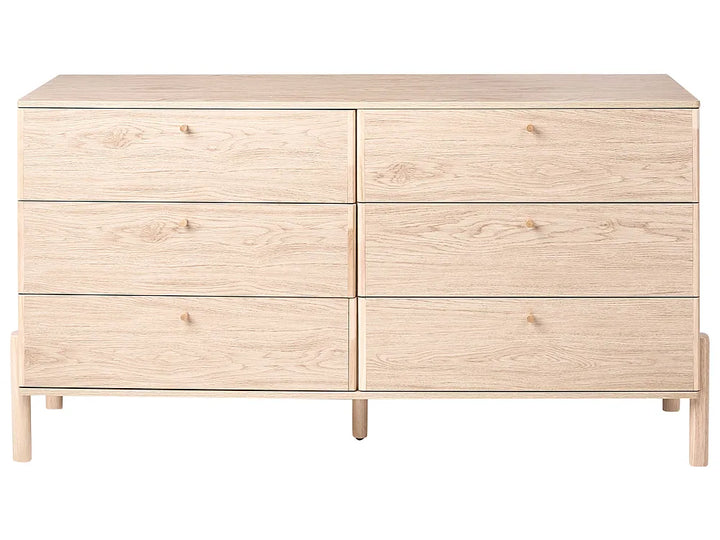 6 Drawer Chest Light Brown Aichele