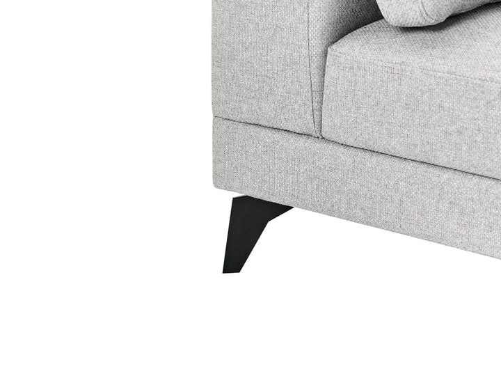 Sofa 4 Seater Faux Linen Grey Azori