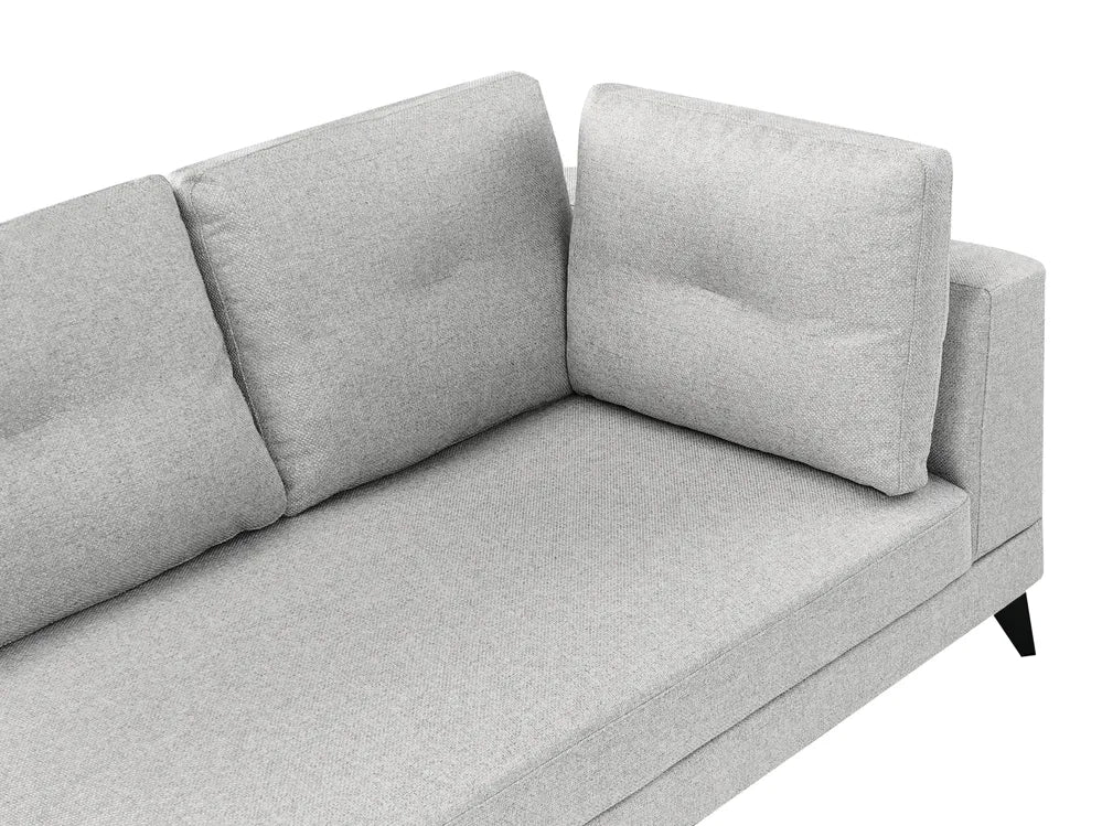 Sofa 4 Seater Faux Linen Grey Azori