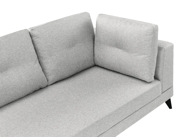Sofa 4 Seater Faux Linen Grey Azori
