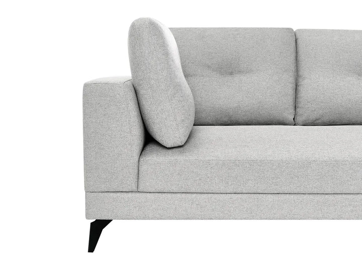 Sofa 4 Seater Faux Linen Grey Azori