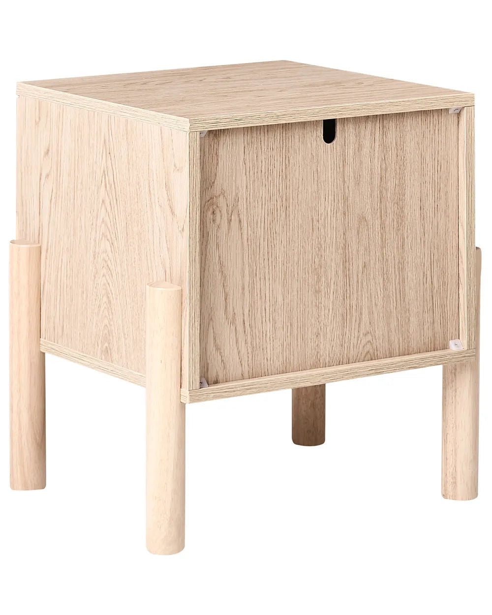 2 Drawer Bedside Table Light Brown Aichele