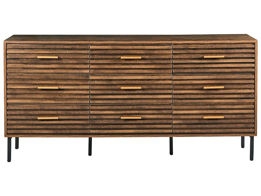 9 Drawer Chest Dark Brown Leo