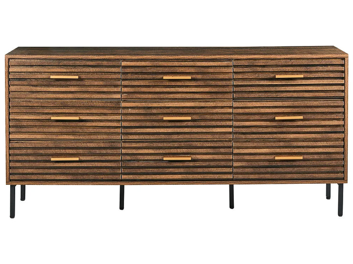 9 Drawer Chest Dark Brown Leo
