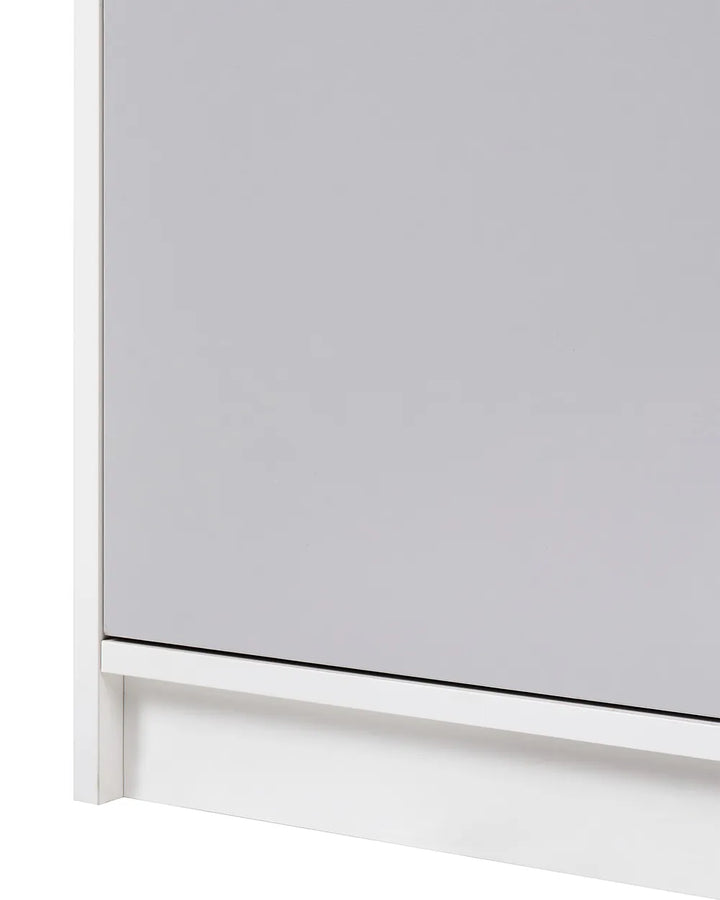 4 Door Bookcase Grey/ White Paxton