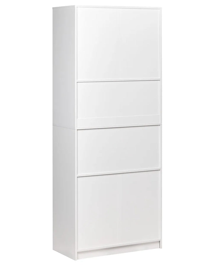 4 Door Bookcase Grey/ White Paxton