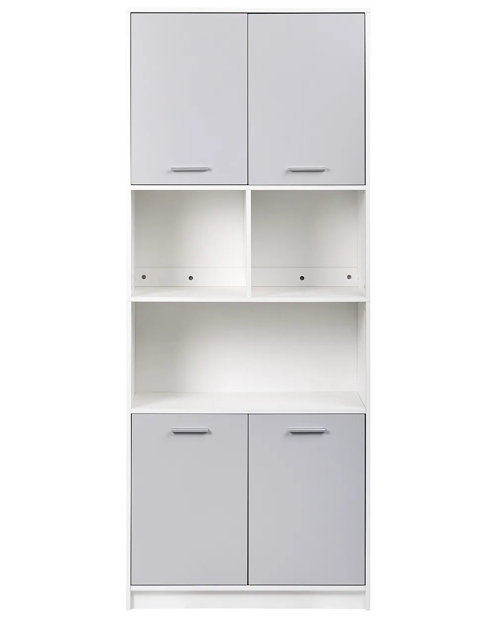 4 Door Bookcase Grey/ White Paxton