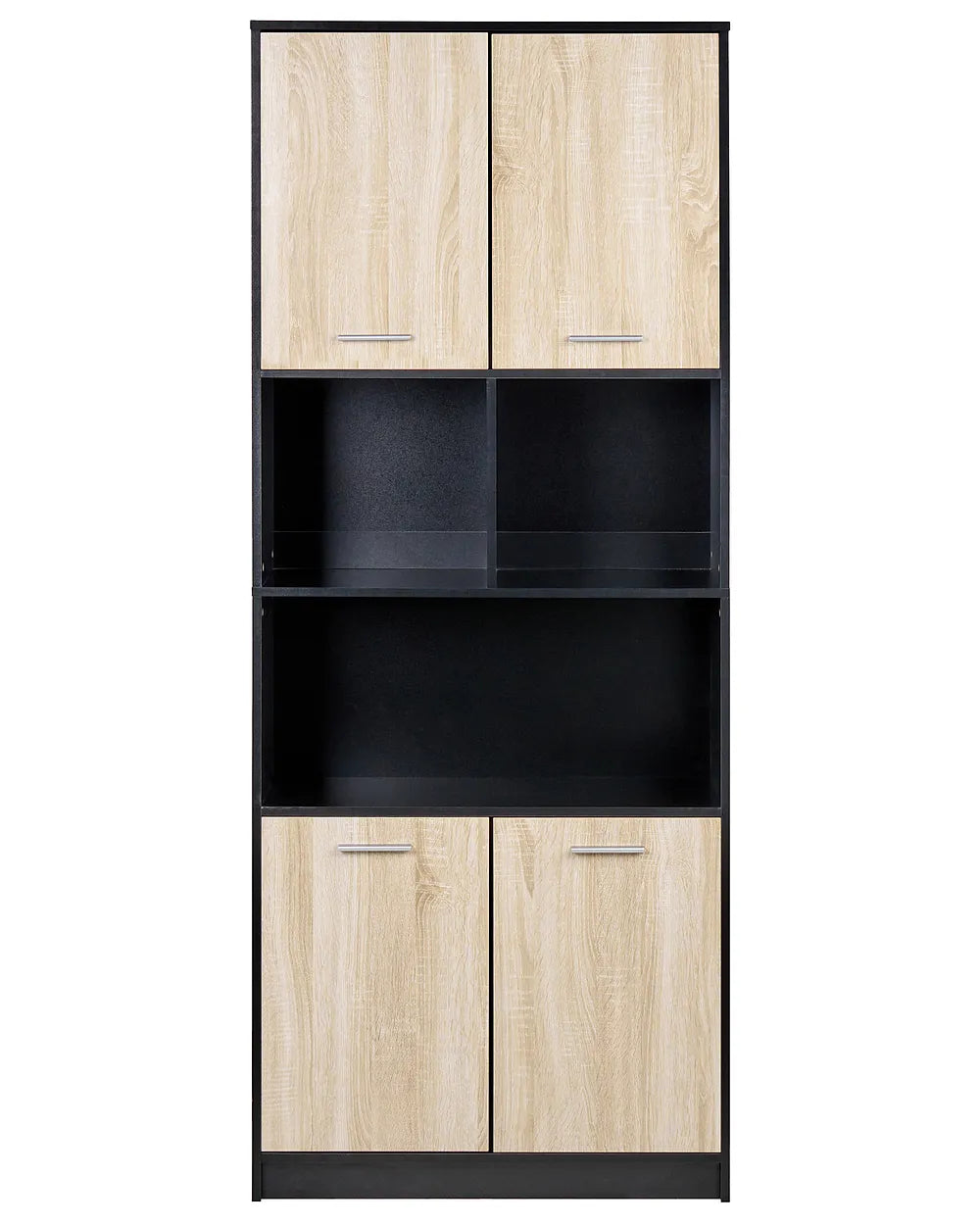 4 Door Bookcase Brown/ Black Paxton