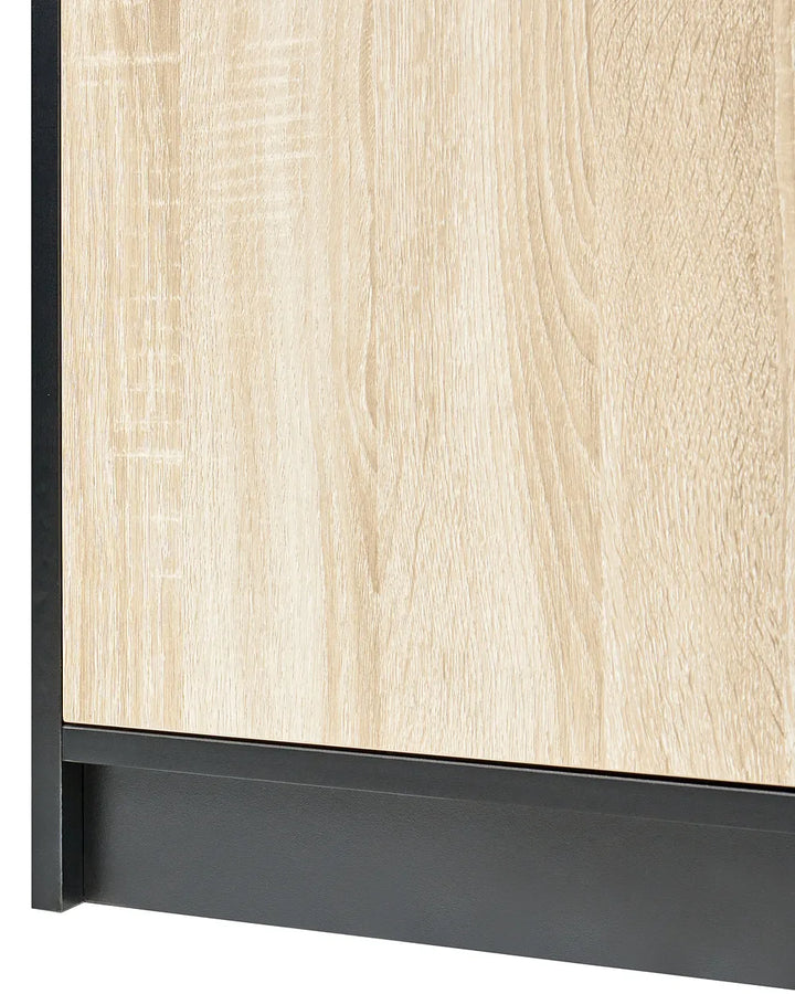 4 Door Bookcase Brown/ Black Paxton
