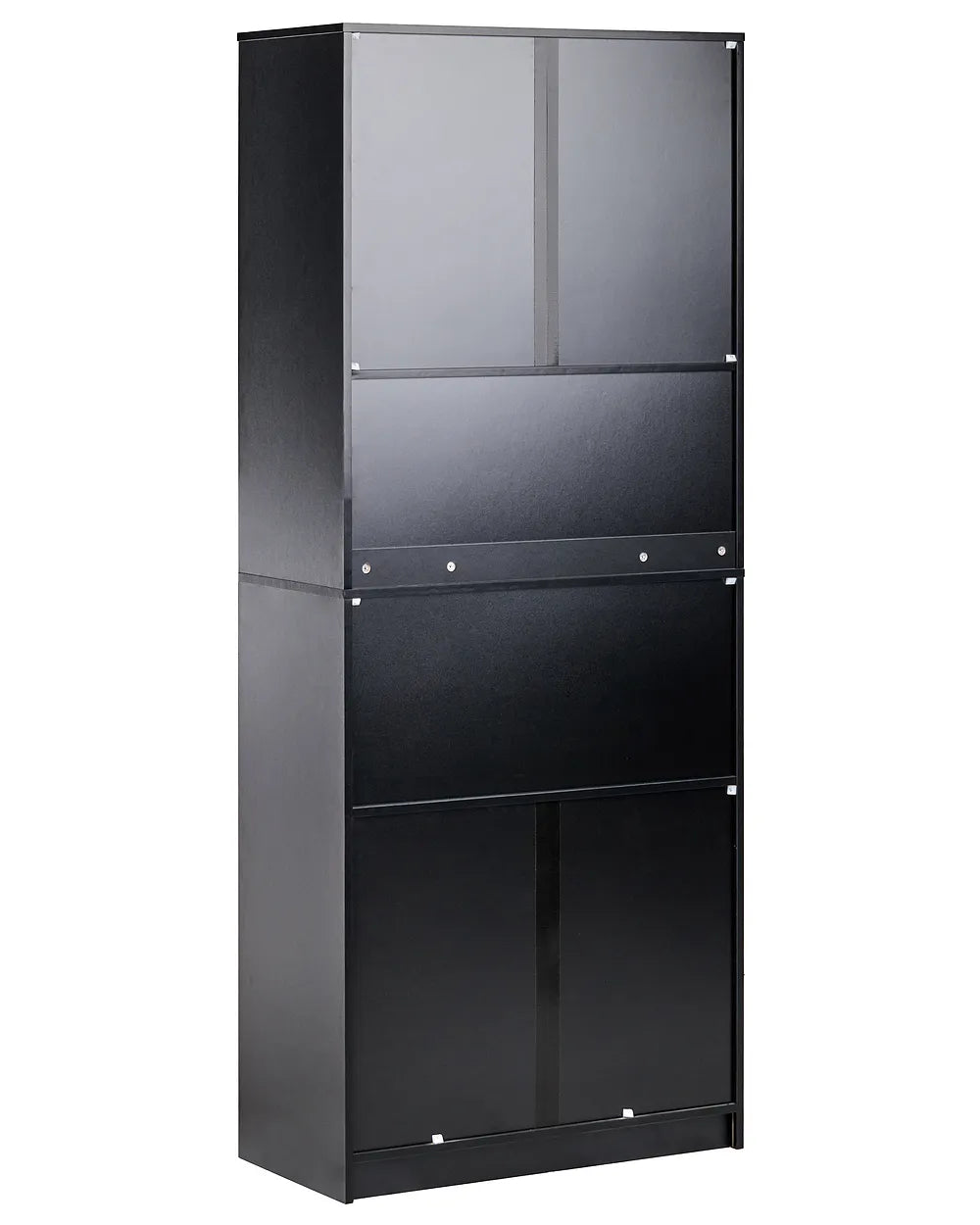 4 Door Bookcase Brown/ Black Paxton