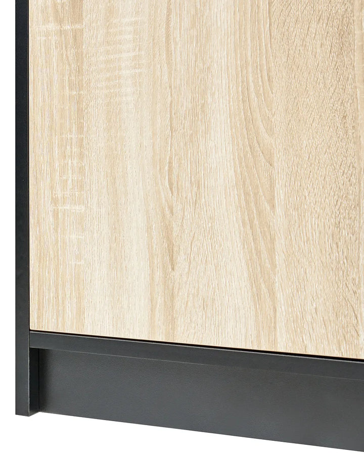 2 Door Bookcase Brown/ Black Paxton