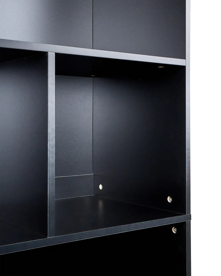 2 Door Bookcase Brown/ Black Paxton