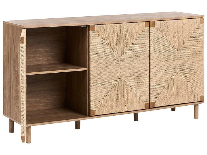 3 Door Sideboard Light Brown Ada