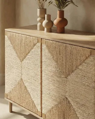 3 Door Sideboard Light Brown Ada