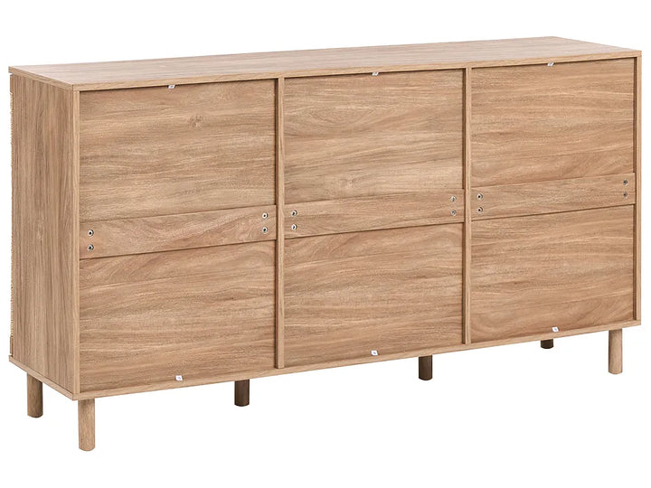 3 Door Sideboard Light Brown Ada