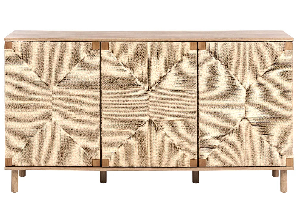 3 Door Sideboard Light Brown Ada