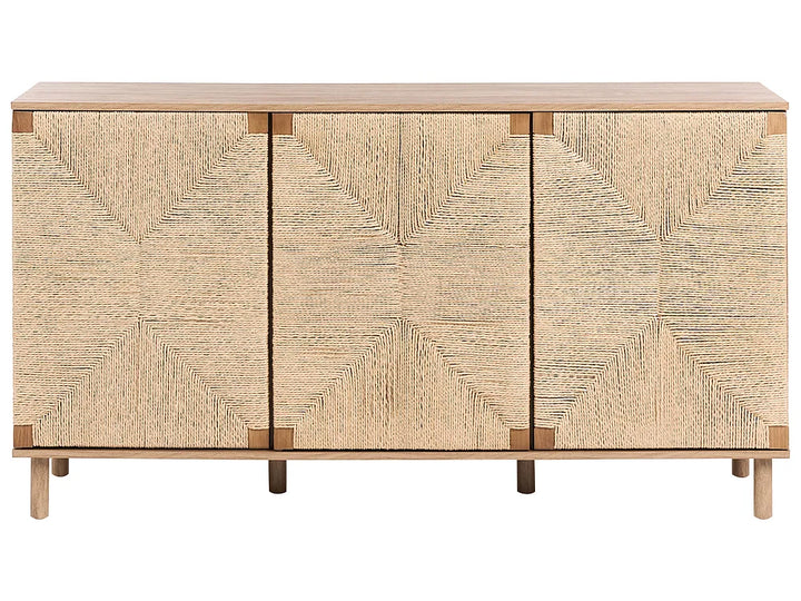 3 Door Sideboard Light Brown Ada