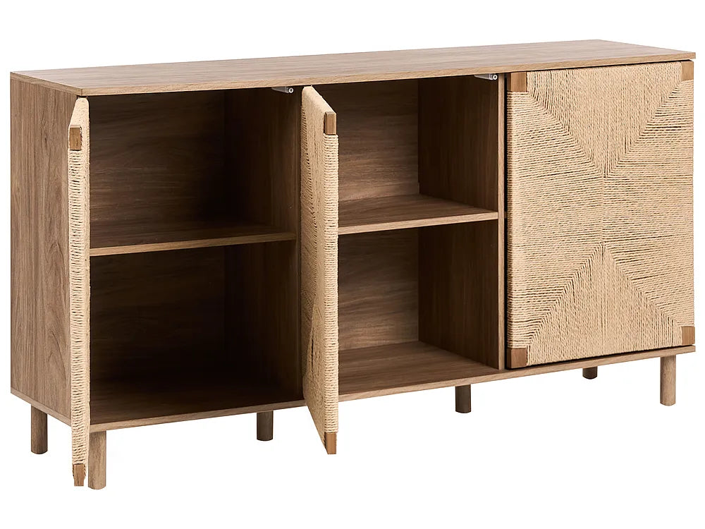 3 Door Sideboard Light Brown Ada