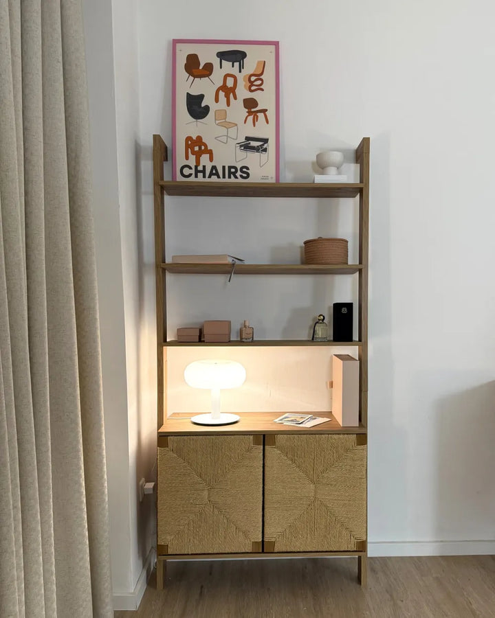 Bookcase 181 cm Light Brown Ada