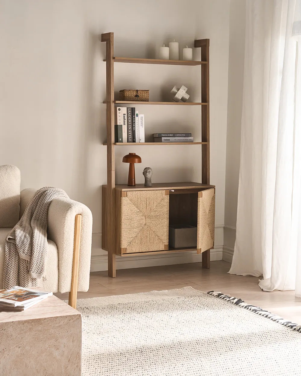 Bookcase 181 cm Light Brown Ada