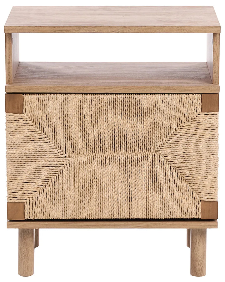 Bedside Table Light Brown Ada