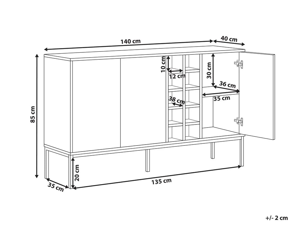 Wine Cabinet Dark Brown Eisenman