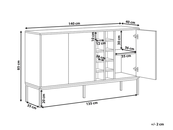 Wine Cabinet Dark Brown Eisenman