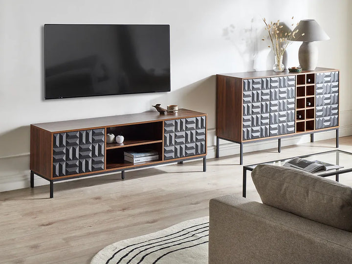 Modern dark brown wine storage unit