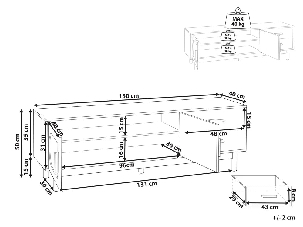 TV Stand Light Brown Tayani