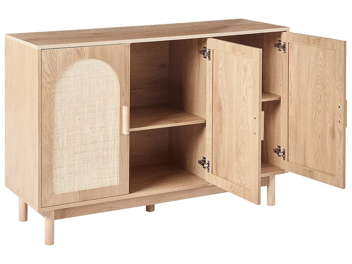 Modern light brown storage unit