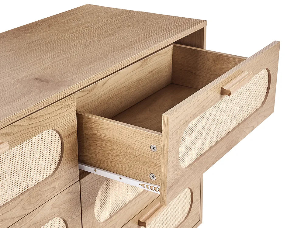 6 Drawer Chest Light Brown Tayani