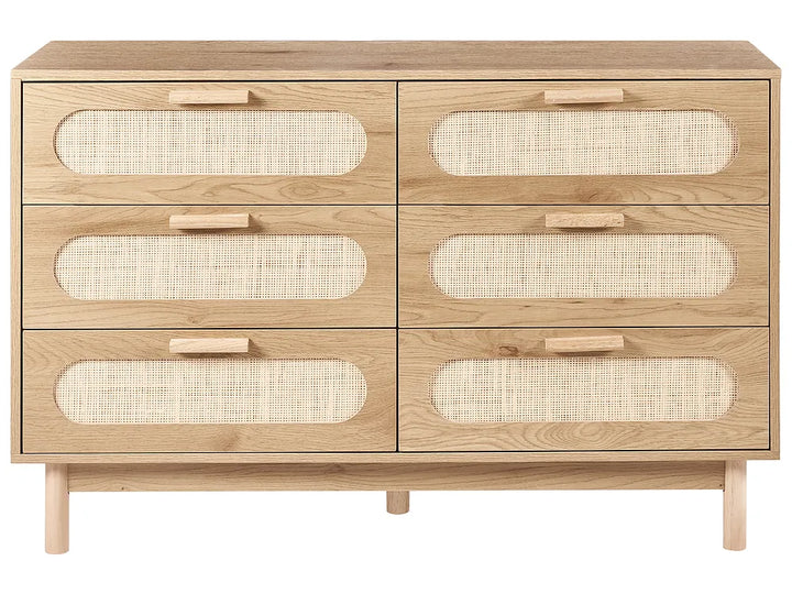 6 Drawer Chest Light Brown Tayani