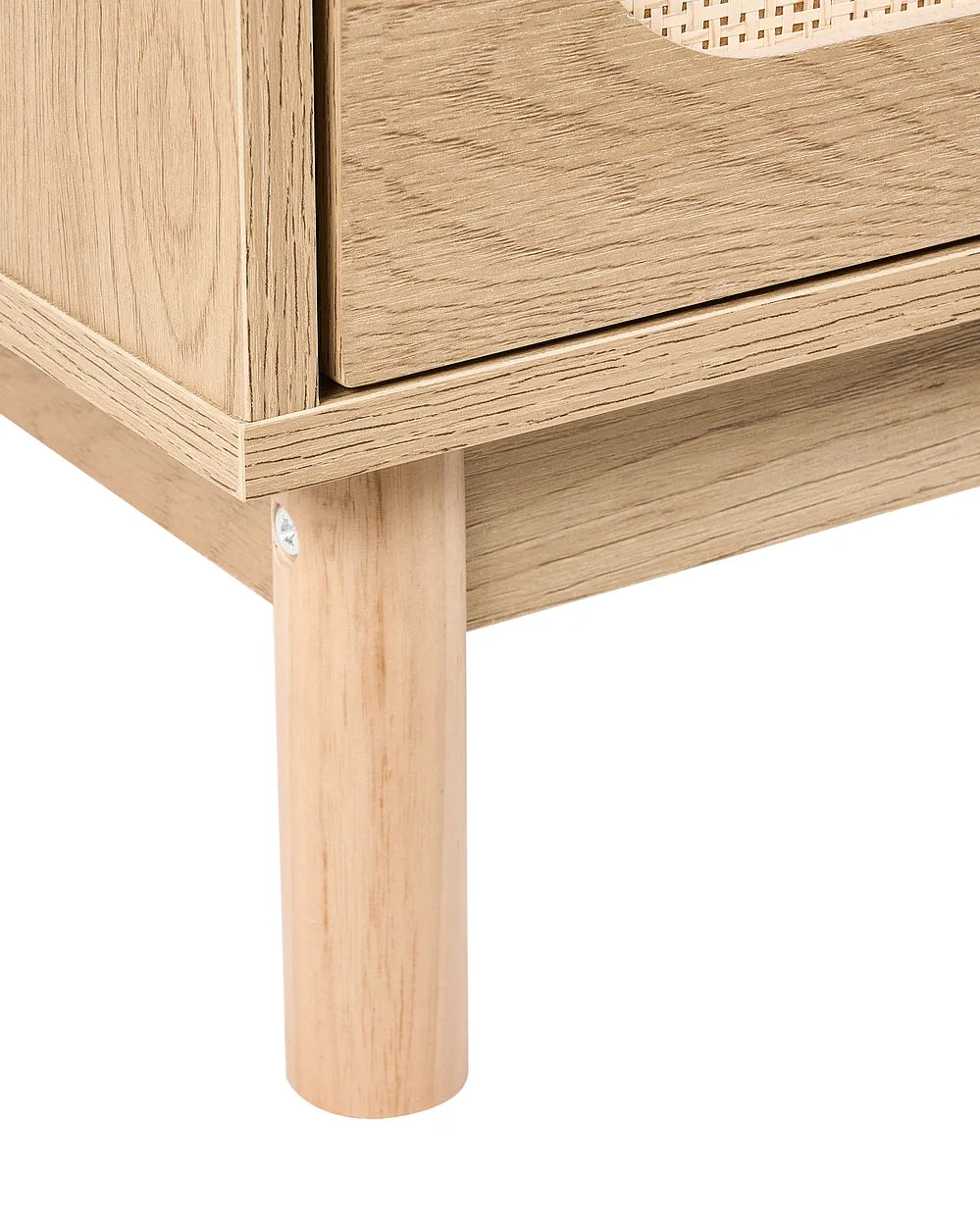 2 Drawer Bedside Table Light Brown Tayani