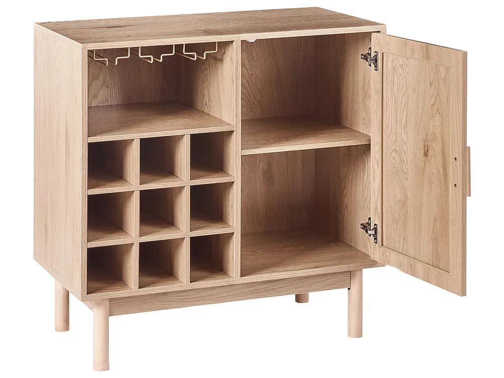 Wine Cabinet Light Brown Tayani