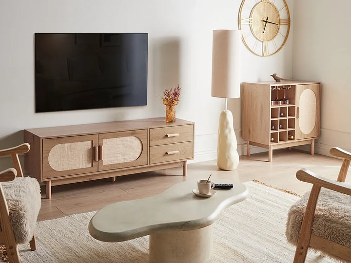 Wine Cabinet Light Brown Tayani