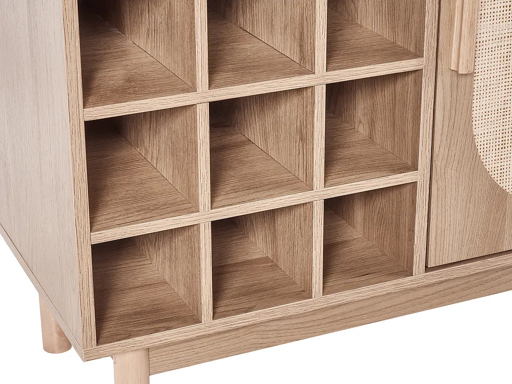 Wine Cabinet Light Brown Tayani